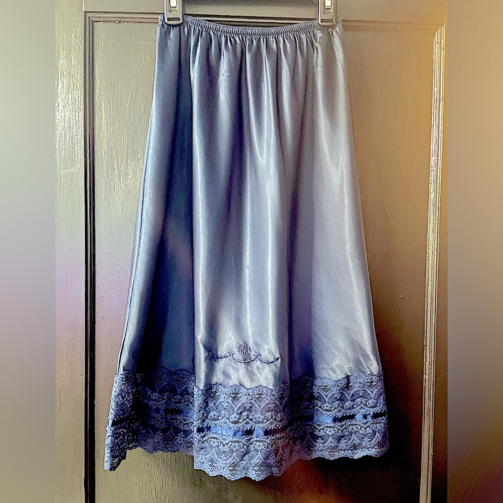 Vintage Dior Lace Trimmed Slip - Medium